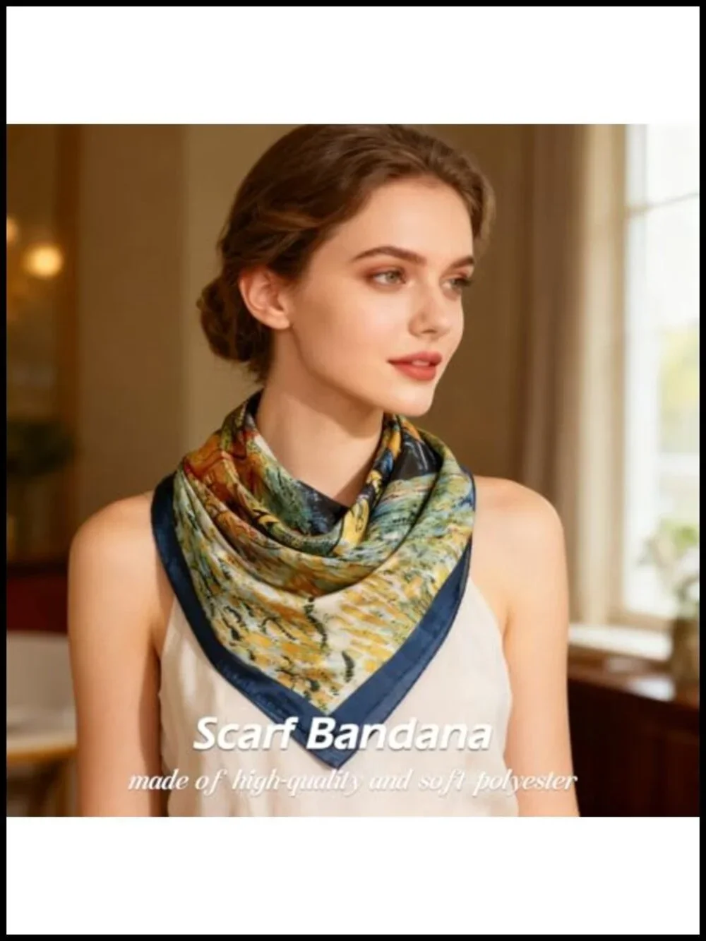 4 Pcs Satin Head Scarves for Women Silk-Like Square Bandana for Hair Wraps,